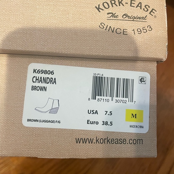 Kork-Ease Brown Ankle Booties with Wedge Heel - Picture 6 of 6